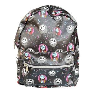 Disney Nightmare Before Christmas Jack & Sally 10.2” Small Backpack Faux Leather